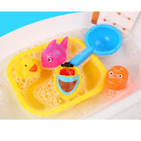 Maxbell 6pcs Floating Soft Rubber Duck Fish Animal Bathtub Toy Squeezing Squeaky Bath Water Kid Toddler Baby Play Game