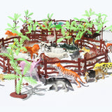 Maxbell 100 Pieces Mini Jurassic   Dinosaur Animal Action Figures Model DIY Scene Kits Playset Kids Toy Gift