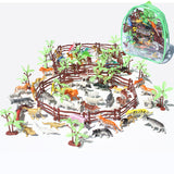 Maxbell 100 Pieces Mini Jurassic   Dinosaur Animal Action Figures Model DIY Scene Kits Playset Kids Toy Gift