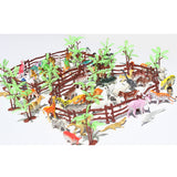 Maxbell 100 Pieces Mini Jurassic   Dinosaur Animal Action Figures Model DIY Scene Kits Playset Kids Toy Gift