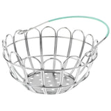 Maxbell Kids Mini Metal Supermarket Shopping Basket For Kitchen Fruit Vegetable Food Grocery Storage Pretend Play Tools Toy Gifts Green