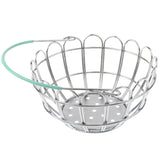 Maxbell Kids Mini Metal Supermarket Shopping Basket For Kitchen Fruit Vegetable Food Grocery Storage Pretend Play Tools Toy Gifts Green