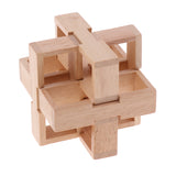 Maxbell Challenge Yourself - Wooden Brain Teaser Kong Ming Lock Burr Puzzle Intelligence Game Kids/Adults Toy –Drawer Pattern