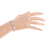 Maxbell Ladies Crystal Zircon Flowers Bracelet Wrist Chain Accessories