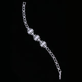 Maxbell Ladies Crystal Zircon Flowers Bracelet Wrist Chain Accessories