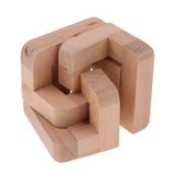 Maxbell Challenge Yourself - Wooden Brain Teaser Kong Ming Lock Burr Puzzle Intelligence Game Kids/Adults Toy –3pcs Blocks Set