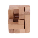 Maxbell Challenge Yourself - Wooden Brain Teaser Kong Ming Lock Burr Puzzle Intelligence Game Kids/Adults Toy –3pcs Blocks Set