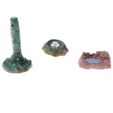 Maxbell 4Pcs Landscape Model Play Set, Diorama Scenery Miniature Model, Kids Pretend Sandbox Toy