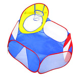 Maxbell Kids Toddler Red Blue Ball Pit Playpen Play Tent With Mini Basketball Hoop