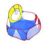 Maxbell Kids Toddler Red Blue Ball Pit Playpen Play Tent With Mini Basketball Hoop