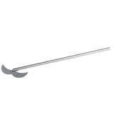 Maxbell Lab Equipment Silver 20cm Length Chemistry Learning Stirring Paddle Mixing Propeller Lab Supplies -Two-Leaf