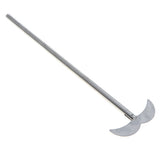 Maxbell Lab Equipment Silver 20cm Length Chemistry Learning Stirring Paddle Mixing Propeller Lab Supplies -Two-Leaf