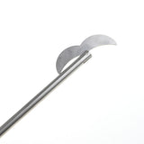 Maxbell Lab Equipment Silver 20cm Length Chemistry Learning Stirring Paddle Mixing Propeller Lab Supplies -Two-Leaf