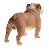 Maxbell Simulation Animal Model Action Figures Kids Educational Toy Gift - Brown Bulldog