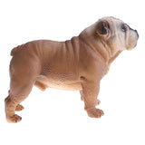 Maxbell Simulation Animal Model Action Figures Kids Educational Toy Gift - Brown Bulldog