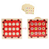 Maxbell Wooden Ladybird Animal Board Matching Memory Training Puzzle Game Preschool Kindergarten Toddler Educational Toys Gift