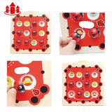 Maxbell Wooden Ladybird Animal Board Matching Memory Training Puzzle Game Preschool Kindergarten Toddler Educational Toys Gift