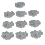 Maxbell 10pcs Realistically Plastic Rockery WWII Army Base Set Sand Scene Mdel Kits Toy Soldier Army Men Accessories- #3