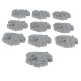 Maxbell 10pcs Realistically Plastic Rockery WWII Army Base Set Sand Scene Mdel Kits Toy Soldier Army Men Accessories- #3