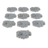 Maxbell 10pcs Realistically Plastic Rockery WWII Army Base Set Sand Scene Mdel Kits Toy Soldier Army Men Accessories- #3