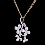 Maxbell Women's Silver Crystal Rhinestone Tree Pendant Necklace Long Sweater Chain