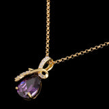 Maxbell Chic Crystal Diamond Tear Drop Pendant Necklace Wedding Bridal Charm Jewelry