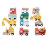 Maxbell Colorful Wooden Vehicles Set Kids Children Educational Toys Birthday Gift