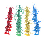 Maxbell 40 Pieces 5cm Army Indian Aboriginal Soldiers Toy Army Men Action Figures with Accessories Sand Scene Model Playset