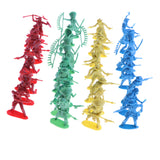 Maxbell 40 Pieces 5cm Army Indian Aboriginal Soldiers Toy Army Men Action Figures with Accessories Sand Scene Model Playset