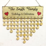 Maxbell Rustic The Smith Family Birthdays Celebration Treasure Reminder Calendar 50 Discs