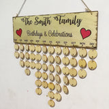 Maxbell Rustic The Smith Family Birthdays Celebration Treasure Reminder Calendar 50 Discs