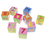 Maxbell Wooden Animal Cube Block Puzzle Kids Children Educational Toys Birthday Gift