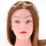 Maxbell Wedding Party Crystal Wavy Pearls Headpiece Wedding Jewelry Costume