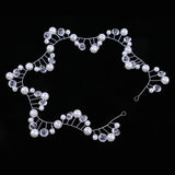 Maxbell Wedding Party Crystal Wavy Pearls Headpiece Wedding Jewelry Costume