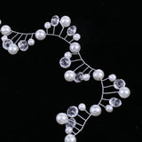 Maxbell Wedding Party Crystal Wavy Pearls Headpiece Wedding Jewelry Costume