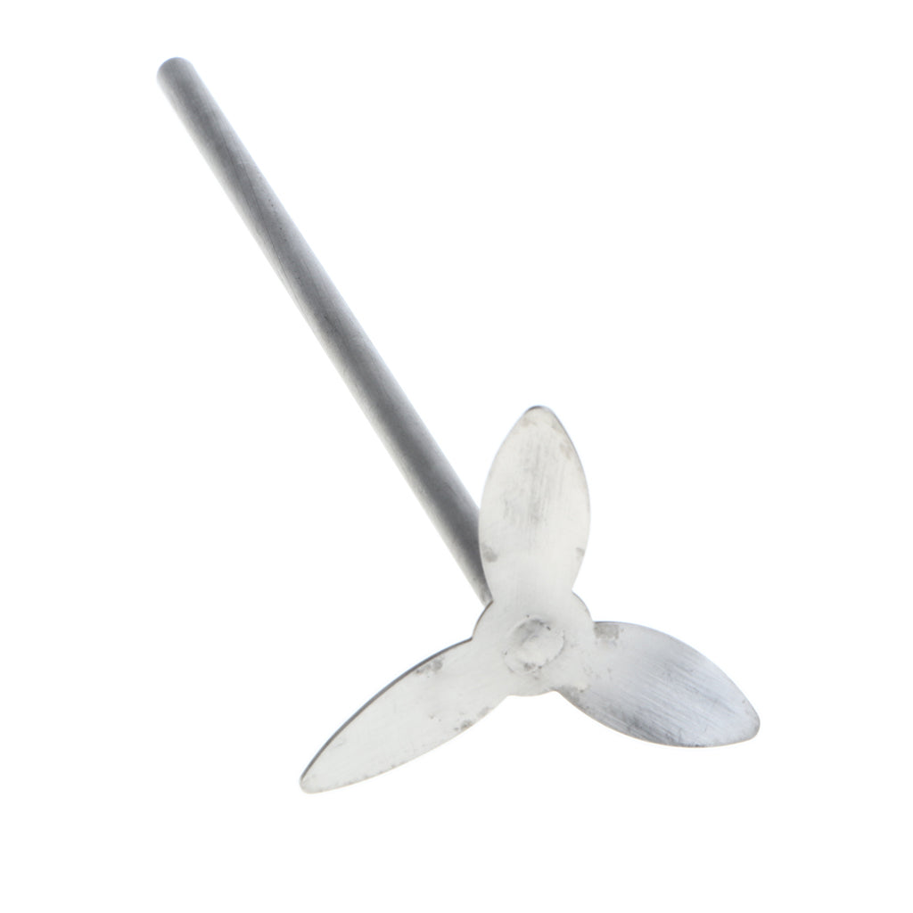 Maxbell Lab Equipment Silver 20cm Length Chemistry Learning Stirring Paddle Mixing Propeller Lab Supplies -Three-Leaf