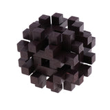 Maxbell Challenge Yourself - Wooden Brain Teaser Kong Ming Lock Burr Puzzle Intelligence Game Kids/Adults Toy –Black