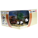 Maxbell Realistic 3D Scene Box of Animal Families Model Kids Science & Nature Toy Playset - Panda Family Set