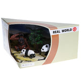 Maxbell Realistic 3D Scene Box of Animal Families Model Kids Science & Nature Toy Playset - Panda Family Set