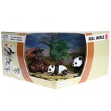 Maxbell Realistic 3D Scene Box of Animal Families Model Kids Science & Nature Toy Playset - Panda Family Set