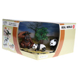 Maxbell Realistic 3D Scene Box of Animal Families Model Kids Science & Nature Toy Playset - Panda Family Set