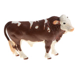 Maxbell Realistic Animal Model Figures Kids Educational Toy Home Decor - Yellow Cow