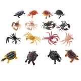 Maxbell Lots of 16 Pieces PVC Tortoise Crab Models Figures Kids Educational Toy Party Bag Fillers