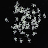 Maxbell 100-piece Spider Insect Model Toy Party Bag Fillers Glow In The Dark 2x1.4cm