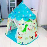 Maxbell Blue Dinosaur Themed Tent Children Playhouse For Kids Indoor Outdoor Play