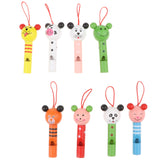 Maxbell 8 PCS Wooden Cute Animal Heads Whistles Flute Trumpet Musical Instrument Sounding Toys Playset Party Supplies