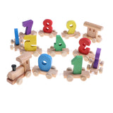 Maxbell Multi-Colored Wooden Digital Train for Toddlers, Kids Preschool Math Educational Toy