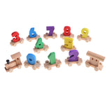 Maxbell Multi-Colored Wooden Digital Train for Toddlers, Kids Preschool Math Educational Toy