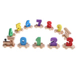 Maxbell Multi-Colored Wooden Digital Train for Toddlers, Kids Preschool Math Educational Toy