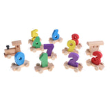 Maxbell Multi-Colored Wooden Digital Train for Toddlers, Kids Preschool Math Educational Toy